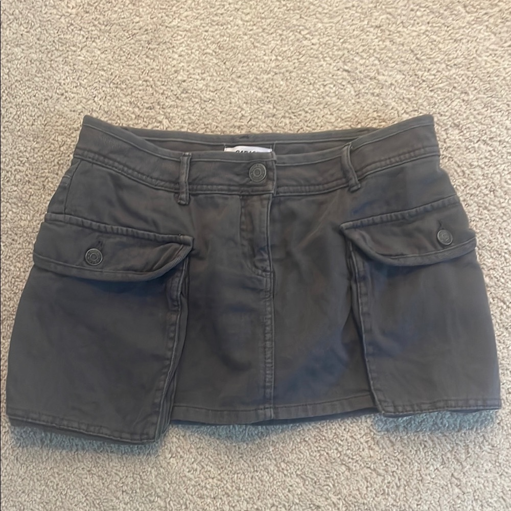 Garage Dark Gray Mini Skirt